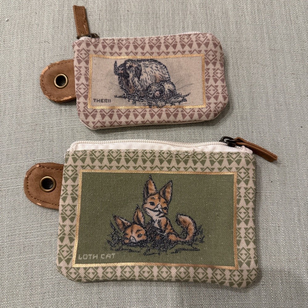 Star Wars Galaxy’s Edge Creatures 2 Zippered Pouch Set Theri & Loth-Cat Disney